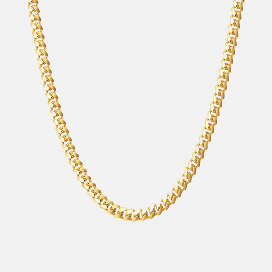 5mm Cuban Chain - Solid Gold - Stylish & Durable Chain